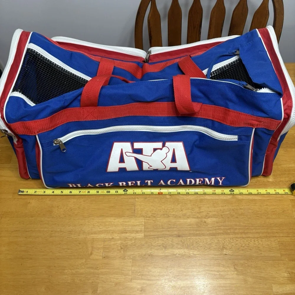 ATA Duffle Bag Black Belt Academy Taekwondo Large Sparring Martial Gear 29